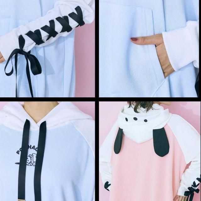 新品タグ8L★お袖レースアップ★ポチャッコチュニ < 女性ファッション  新品タグ8L★お袖レースアップ★ポチャッコチュニ < 女性ファッションの