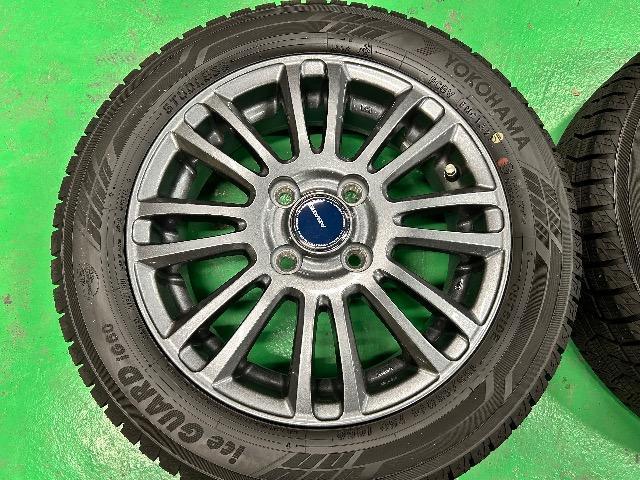 0182621)国産ヨコハマアイスガード中古スタッドレスタイヤ4本美品アルミホイールセット軽自動車サイズ155/65R14送料無料 < 自動車/バイク 0182621)国産ヨコハマアイスガード中古スタッドレスタイヤ4本美品アルミホイールセット軽自動車サイズ155/65R14送料無料 < 自動車/バイク