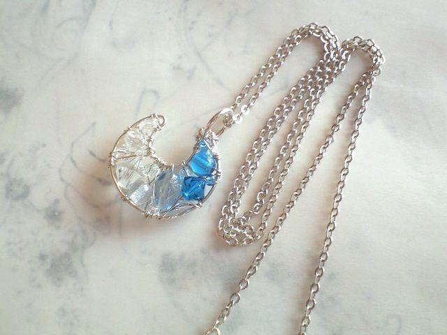 Pave*三日月のペンダント*silver 15009 < 女性ファッション  Pave*三日月のペンダント*silver 15009 < 女性ファッションの