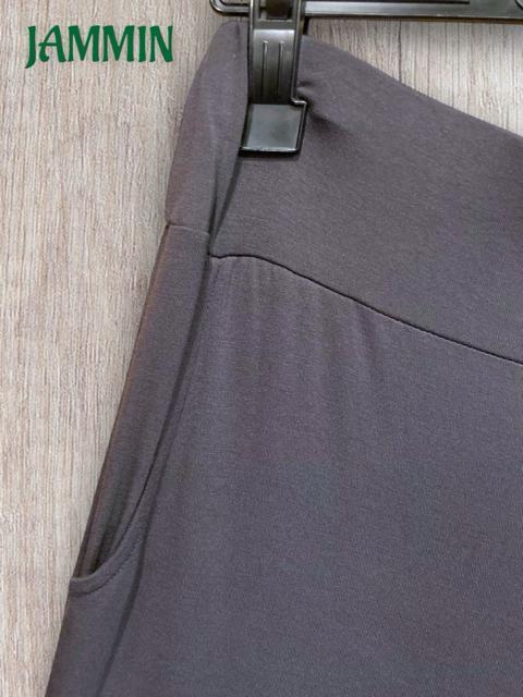 ストレッチワイドパンツ グレー スパンデックス エスニック アジアン < 女性ファッション  ストレッチワイドパンツ グレー スパンデックス エスニック アジアン < 女性ファッションの