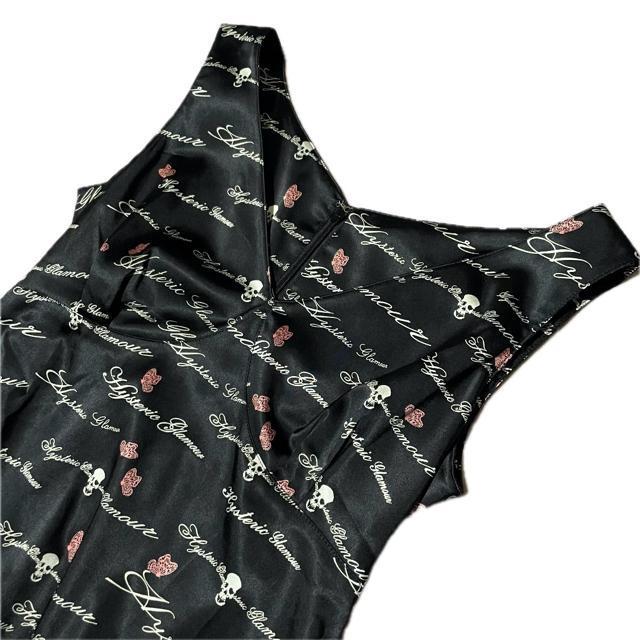 ヒステリックグラマー スカル×バタフライ 総柄 サテン ワンピース < ブランド ヒステリックグラマー スカル×バタフライ 総柄 サテン ワンピース < ブランドの