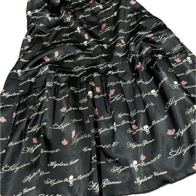 ヒステリックグラマー スカル×バタフライ 総柄 サテン ワンピース < ブランド ヒステリックグラマー スカル×バタフライ 総柄 サテン ワンピース < ブランドの