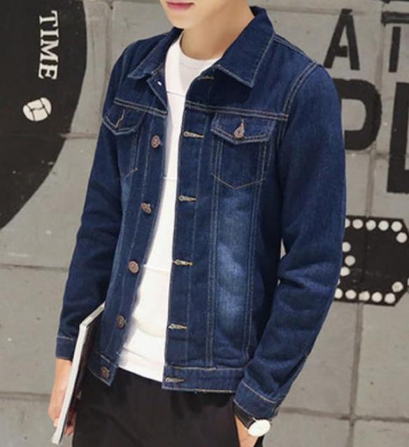 メンズ デニムジャケット 長袖 秋服 ジージャン トップス ブルー XL < 男性ファッション メンズ デニムジャケット 長袖 秋服 ジージャン トップス ブルー XL < 男性ファッションの