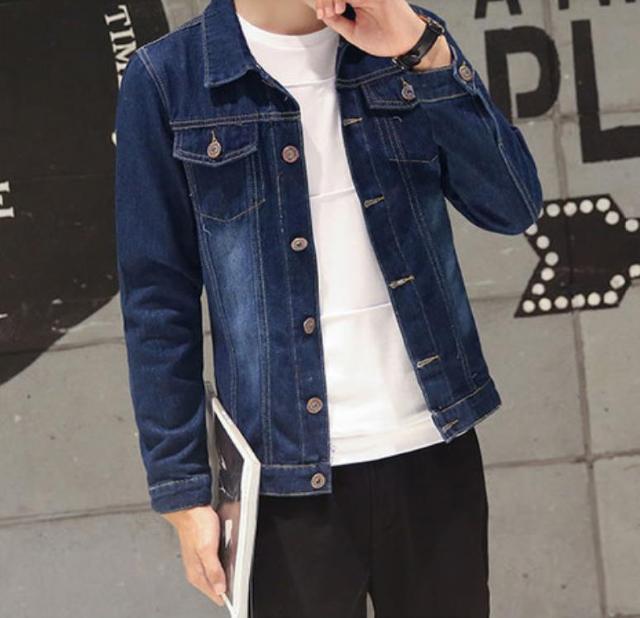 メンズ デニムジャケット 長袖 秋服 ジージャン トップス ブルー XL < 男性ファッション メンズ デニムジャケット 長袖 秋服 ジージャン トップス ブルー XL < 男性ファッションの