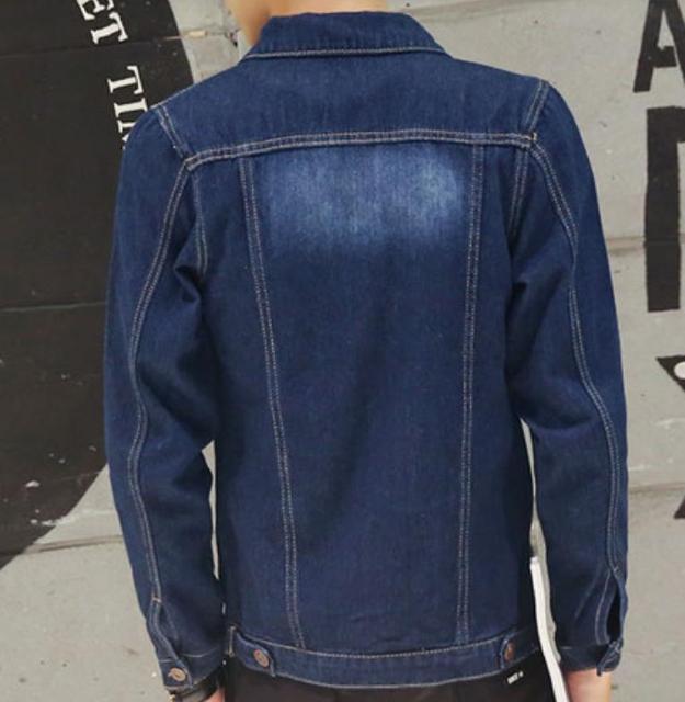 メンズ デニムジャケット 長袖 秋服 ジージャン トップス ブルー XL < 男性ファッション メンズ デニムジャケット 長袖 秋服 ジージャン トップス ブルー XL < 男性ファッションの