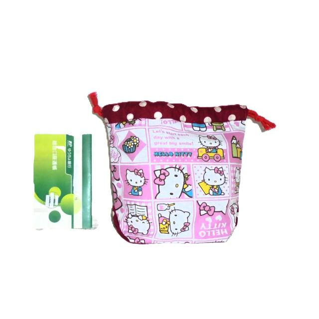 【底マチ幅広巾着】◆キティちゃん◆レトロ柄ピンク◆裏地あり巾着 < 女性ファッション 【底マチ幅広巾着】◆キティちゃん◆レトロ柄ピンク◆裏地あり巾着 < 女性ファッションの