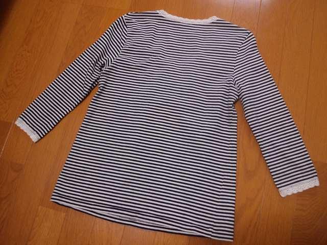 ドゥファミリー◆ボーダーレース飾りロンT◆サイズM < ブランド  ドゥファミリー◆ボーダーレース飾りロンT◆サイズM < ブランドの