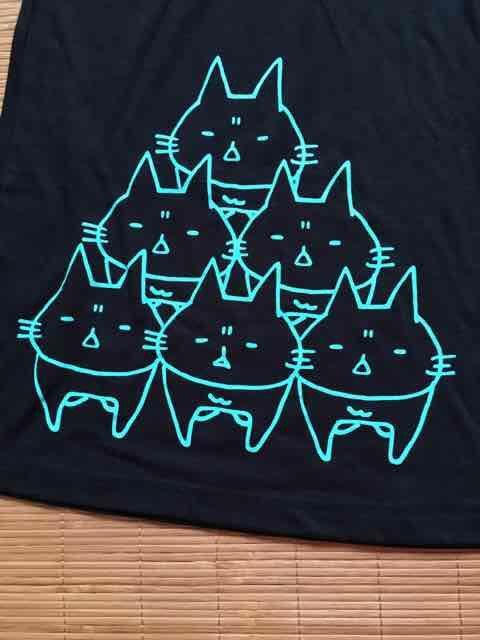 mintneko・組体操ネコ柄ロングスカート。ブラック < ブランド mintneko・組体操ネコ柄ロングスカート。ブラック < ブランドの