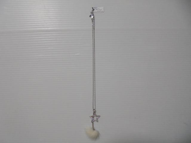 ペンダント ネックレス 首飾りスター(星)ファーチャーム付き新品 < 女性アクセサリー/時計  ペンダント ネックレス 首飾りスター(星)ファーチャーム付き新品  < 女性アクセサリー/時計の