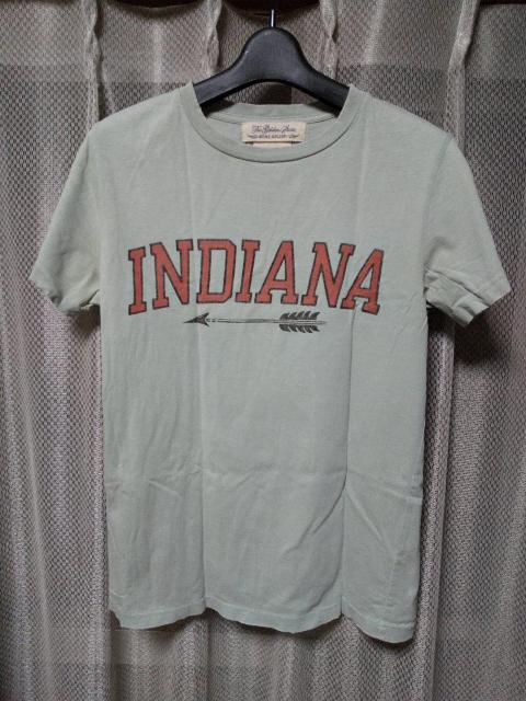 REMI RELIEFE レミレリーフ vintage used加工 INDIANA プリント 半袖Tシャツ Sサイズ ブルー 青 < ブランド  REMI RELIEFE レミレリーフ vintage used加工 INDIANA プリント 半袖Tシャツ Sサイズ ブルー 青  < ブランドの