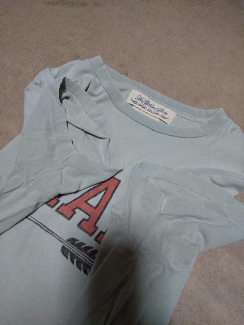 REMI RELIEFE レミレリーフ vintage used加工 INDIANA プリント 半袖Tシャツ Sサイズ ブルー 青 < ブランド  REMI RELIEFE レミレリーフ vintage used加工 INDIANA プリント 半袖Tシャツ Sサイズ ブルー 青 < ブランドの