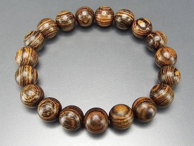 癒しの香り虎紋檀木約10mm木製数珠ブレスレット < 男性アクセサリー/時計  癒しの香り虎紋檀木約10mm木製数珠ブレスレット < 男性アクセサリー/時計の