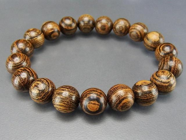 癒しの香り虎紋檀木約10mm木製数珠ブレスレット < 男性アクセサリー/時計  癒しの香り虎紋檀木約10mm木製数珠ブレスレット < 男性アクセサリー/時計の