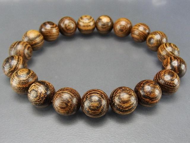 癒しの香り虎紋檀木約10mm木製数珠ブレスレット < 男性アクセサリー/時計  癒しの香り虎紋檀木約10mm木製数珠ブレスレット < 男性アクセサリー/時計の