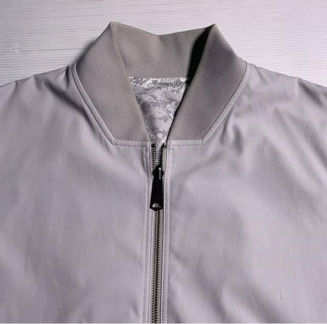 プラステ フライトジャケット MA-1 スタジャン ブルゾン ライトグレー Lサイズ ジャンパー リバーシブル < 男性ファッション  プラステ フライトジャケット MA-1 スタジャン ブルゾン ライトグレー Lサイズ ジャンパー リバーシブル < 男性ファッションの