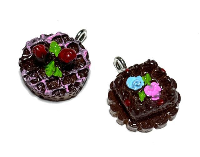 311 チョコレート菓子 2個入り ケーキ クッキー デザート ミニチュア 樹脂パーツ チャーム < ペット/手芸/園芸 311 チョコレート菓子 2個入り ケーキ クッキー デザート ミニチュア 樹脂パーツ チャーム < ペット/手芸/園芸の