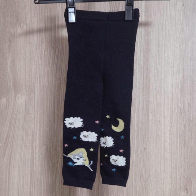 アニマル柄ニットレギンス サイズ90 ネイビー 送料無料 < キッズ/ベビー アニマル柄ニットレギンス サイズ90 ネイビー 送料無料 < キッズ/ベビーの