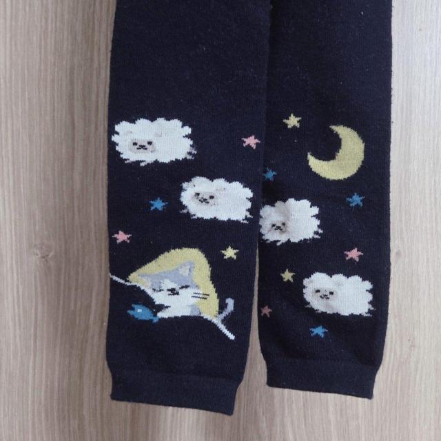 アニマル柄ニットレギンス サイズ90 ネイビー 送料無料 < キッズ/ベビー アニマル柄ニットレギンス サイズ90 ネイビー 送料無料 < キッズ/ベビーの