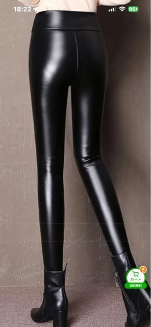 ハイウエスト暖かフリース裏起毛 スキニーフィットレザーパンツ ブラック S 新品未使用 < 女性ファッション ハイウエスト暖かフリース裏起毛 スキニーフィットレザーパンツ ブラック S 新品未使用 < 女性ファッションの