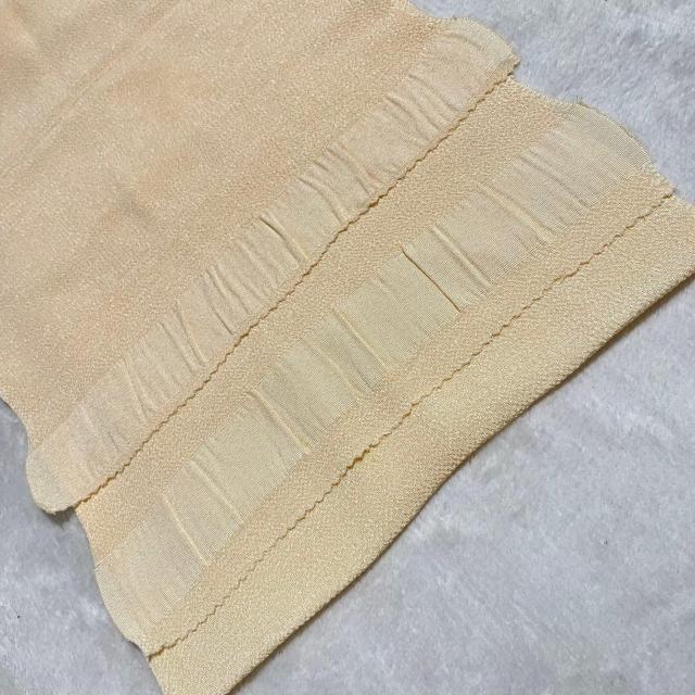 ちりめん 帯揚げ 帯締め 3点セット クリーム色 平組 高麗組 < 女性ファッション ちりめん 帯揚げ 帯締め 3点セット クリーム色 平組 高麗組 < 女性ファッションの