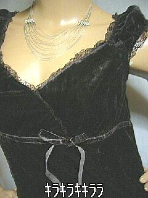 《New》セレブ*エレガント★リボン&レース・ベロアドレス<ブラウンM> < 女性ファッション  《New》セレブ*エレガント★リボン&レース・ベロアドレス<ブラウンM> < 女性ファッションの