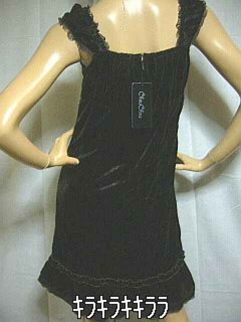 《New》セレブ*エレガント★リボン&レース・ベロアドレス<ブラウンM> < 女性ファッション  《New》セレブ*エレガント★リボン&レース・ベロアドレス<ブラウンM> < 女性ファッションの