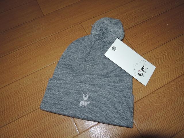 新品PIG&ROOSTERボンボンニットキャップ灰ビーニー < 男性ファッション  新品PIG&ROOSTERボンボンニットキャップ灰ビーニー  < 男性ファッションの
