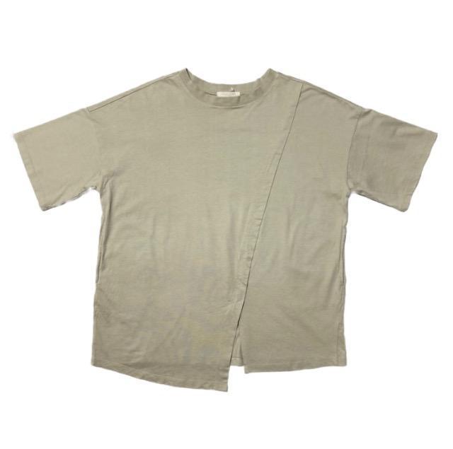 chocolraffine◎ビッグシルエットチュニックTシャツ(F)薄カーキ◎新品 < ブランド chocolraffine◎ビッグシルエットチュニックTシャツ(F)薄カーキ◎新品 < ブランドの