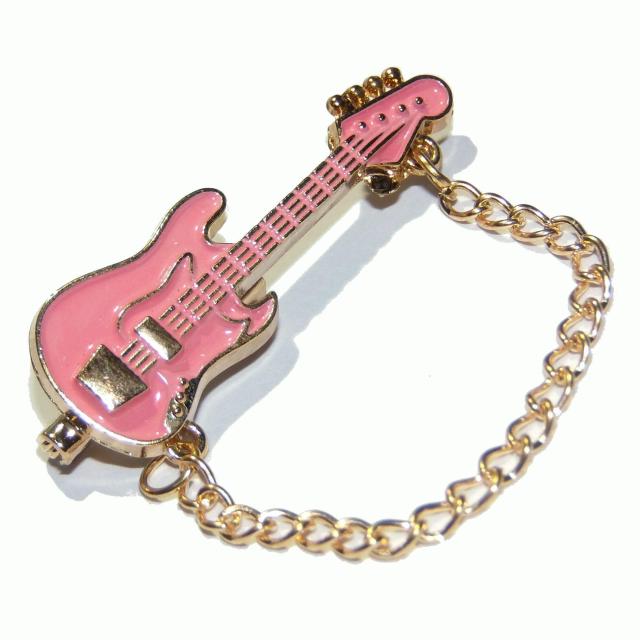 エレキギター ギター ベース エナメル バッジ ブローチ ピンバッジ ピンク色 ストラップ < 男性アクセサリー/時計  エレキギター ギター ベース エナメル バッジ ブローチ ピンバッジ ピンク色 ストラップ < 男性アクセサリー/時計の