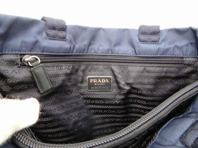 PRADA プラダ B9223 TESSUTO SPORT ナイロン トートバッグ 三角プレート×ネイビー<USED> < ブランド PRADA プラダ B9223 TESSUTO SPORT ナイロン トートバッグ 三角プレート×ネイビー<USED> < ブランドの