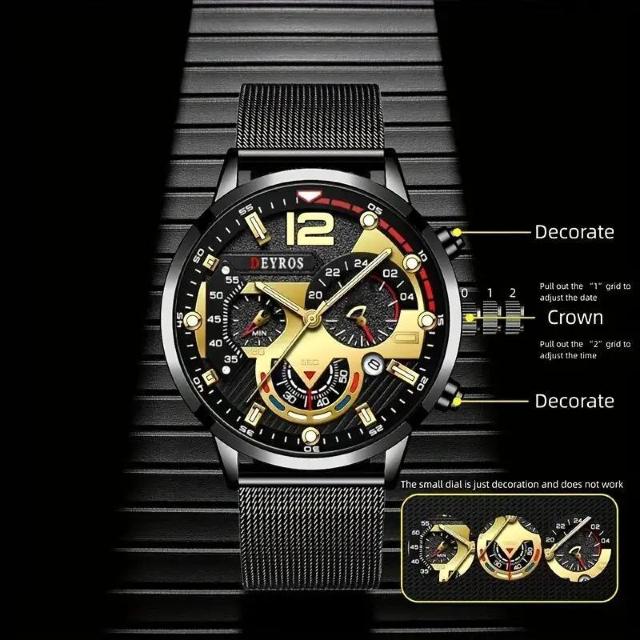 在庫1点 爆ヤス890円★エレガント デザイン重視 ステンレス鋼  カレンダー アナログ クォーツ式 腕時計 シルバー×ブラック < 男性アクセサリー/時計  在庫1点 爆ヤス890円★エレガント デザイン重視 ステンレス鋼  カレンダー アナログ クォーツ式 腕時計 シルバー×ブラック < 男性アクセサリー/時計の