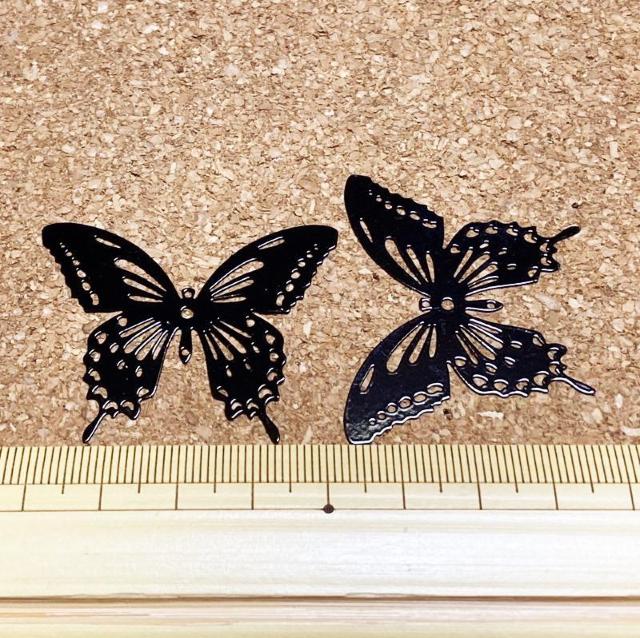 蝶の透かしチャーム2個黒アゲハ < ペット/手芸/園芸  蝶の透かしチャーム2個黒アゲハ < ペット/手芸/園芸の