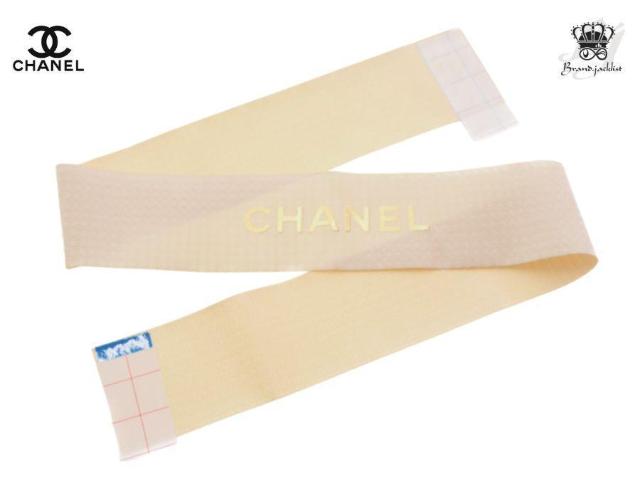 シャネル ラッピングリボン ガブリエル 香水瓶地紋 長83cm×幅6cm ゴールド GABRIELLE CHANEL【正規品】 < ブランド  シャネル ラッピングリボン ガブリエル 香水瓶地紋 長83cm×幅6cm ゴールド GABRIELLE CHANEL【正規品】  < ブランドの