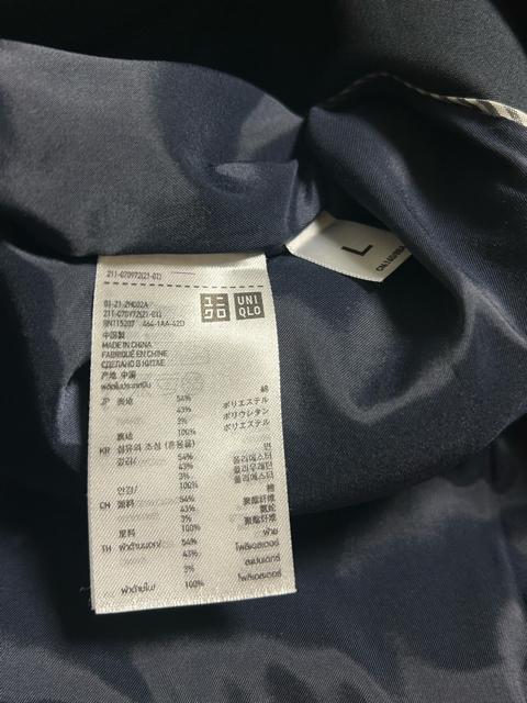 ユニクロ ストレッチコットンテーラードジャケット ネイビー L < ブランド ユニクロ ストレッチコットンテーラードジャケット ネイビー L < ブランドの