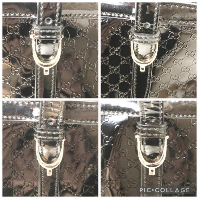 �y���i�zGUCCI �g�[�g�o�b�O �n���h�o�b�O �}�C�N���O�b�`�V�} ���|���\ �� �u���b�N �p�e���g���U�[ �� �u�����h�� 