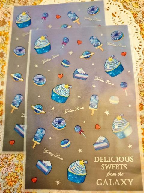 お裾分け☆スイーツと宇宙柄ラッピングバック2枚☆ < インテリア/ライフ お裾分け☆スイーツと宇宙柄ラッピングバック2枚☆ < インテリア/ライフの