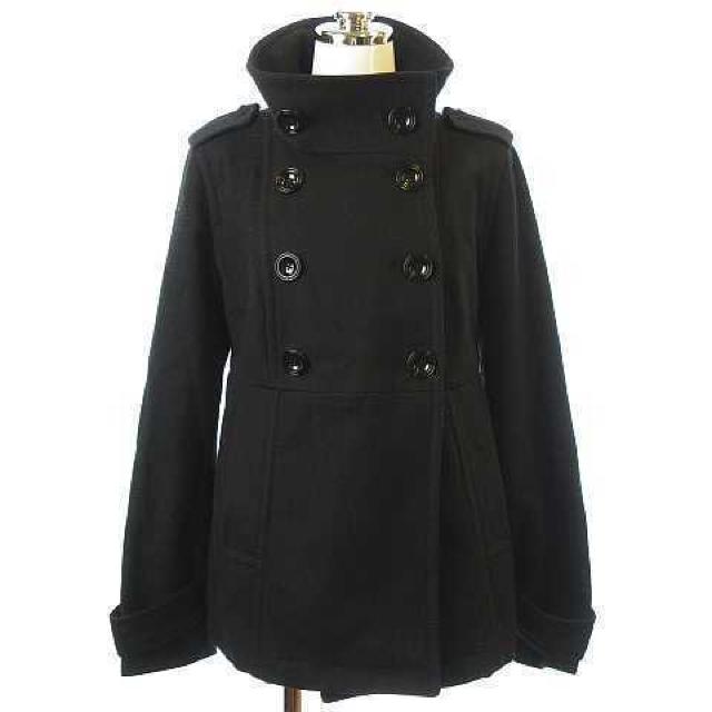 ■GAP■黒コート ウール100% 毛 無地 < 女性ファッション  ■GAP■黒コート ウール100% 毛 無地  < 女性ファッションの