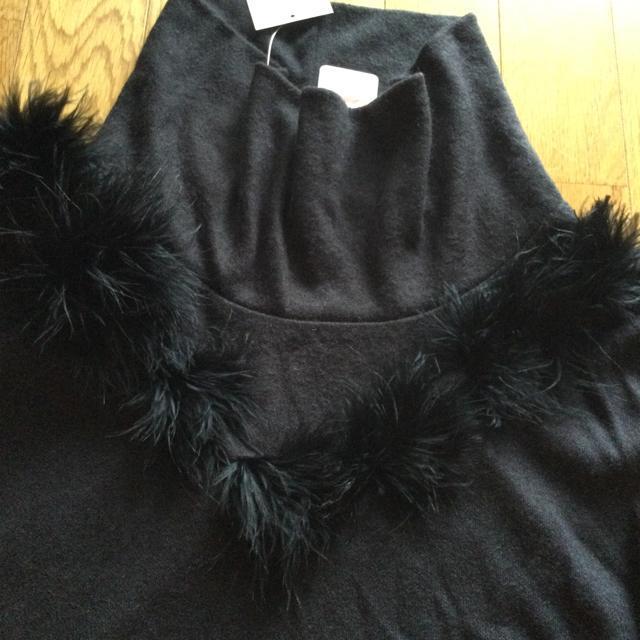 ファー付きタートルネックカットソー < 女性ファッション  ファー付きタートルネックカットソー < 女性ファッションの