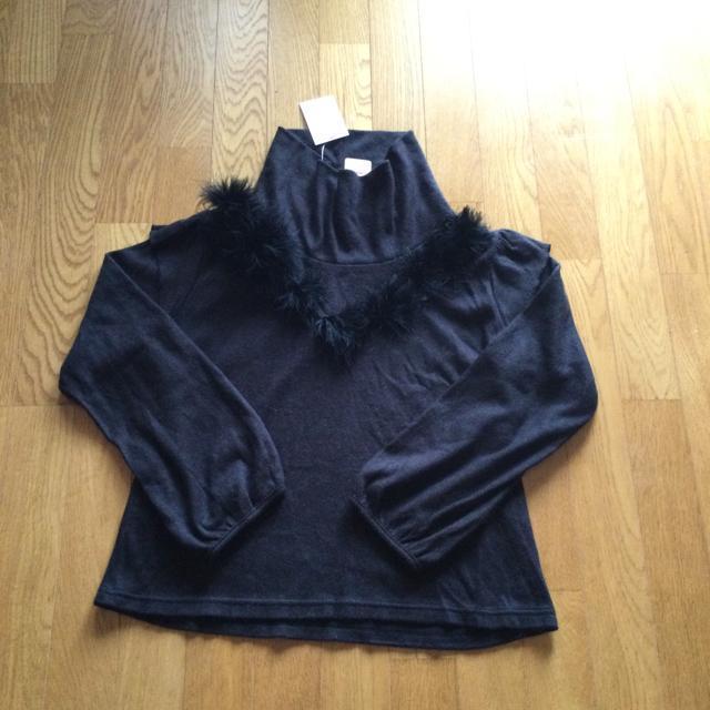 ファー付きタートルネックカットソー < 女性ファッション  ファー付きタートルネックカットソー < 女性ファッションの