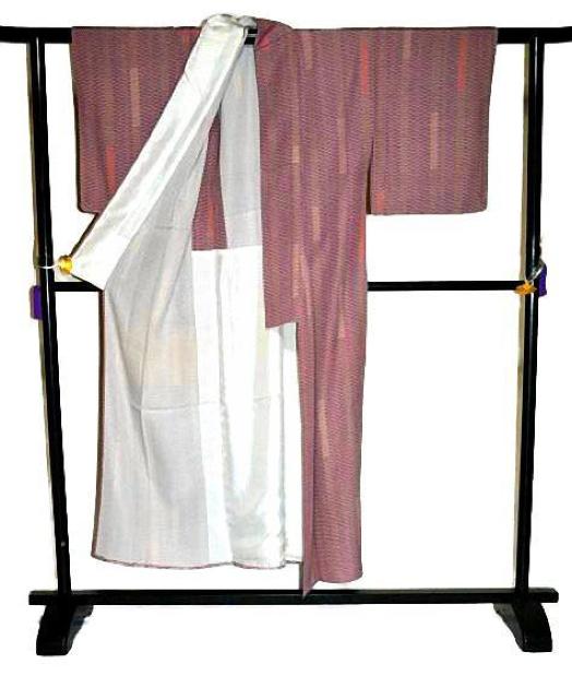 【単衣】【最高級】美品 縞模様 居敷当て付き 小紋 身丈149cm 裄丈62cm T3559 < 女性ファッション  【単衣】【最高級】美品 縞模様 居敷当て付き 小紋 身丈149cm 裄丈62cm T3559 < 女性ファッションの