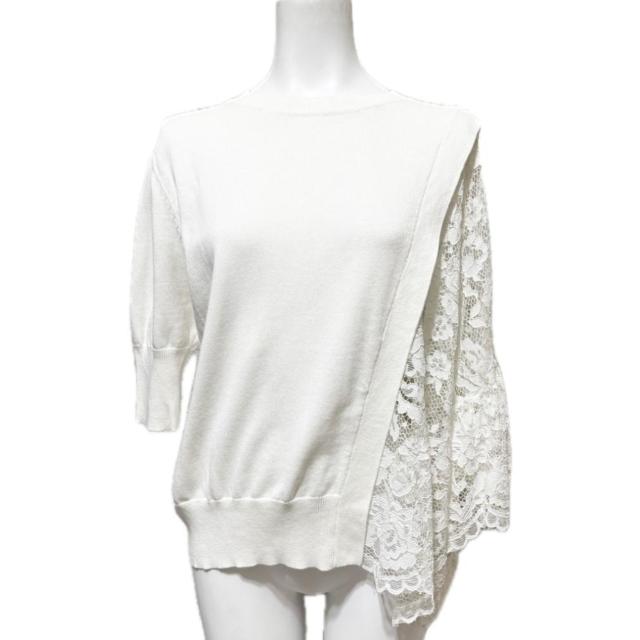 新品ツインセットTWIN-SETアシンメトリーレース切り替えトップ < 女性ファッション 新品ツインセットTWIN-SETアシンメトリーレース切り替えトップ < 女性ファッションの