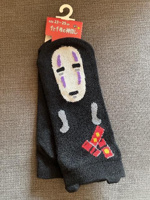 ♯新品♯千と千尋の神隠し カオナシ ソックス 靴下 23→25 < 女性ファッション  ♯新品♯千と千尋の神隠し カオナシ ソックス 靴下 23→25  < 女性ファッションの
