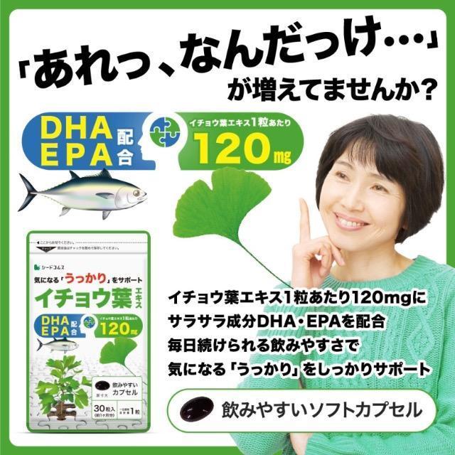 イチョウ葉エキス サプリメント 約1ヵ月分 DHA EPA配合 健康食品 < グルメ/ドリンク  イチョウ葉エキス サプリメント 約1ヵ月分 DHA EPA配合 健康食品 < グルメ/ドリンクの