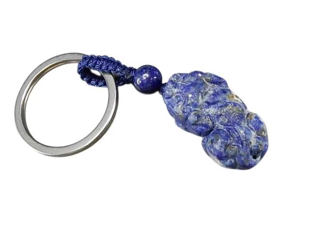 訳有天然ラピスラズリ彫刻品ヒキュウ中型天然石ステンレス製キーホルダー < インテリア/ライフ 訳有天然ラピスラズリ彫刻品ヒキュウ中型天然石ステンレス製キーホルダー < インテリア/ライフの