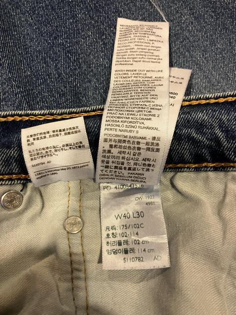 LEVI�fS ���[�o�C�X 505�X�g���[�g�f�j�� �傫��sizeW40used �� �u�����h�� 