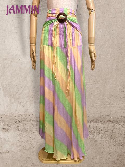 パステルカラーフレアスカート★衣装★エスニック★アジアン★フレアスカート < 女性ファッション  パステルカラーフレアスカート★衣装★エスニック★アジアン★フレアスカート < 女性ファッションの