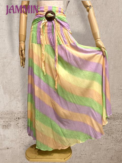 パステルカラーフレアスカート★衣装★エスニック★アジアン★フレアスカート < 女性ファッション  パステルカラーフレアスカート★衣装★エスニック★アジアン★フレアスカート < 女性ファッションの