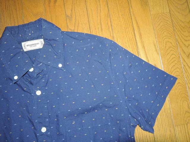 TMT BIG HOLIDAY ドット柄シャツ S 紺系 ティーエムティー 半袖BD ボタンダウン < ブランド TMT BIG HOLIDAY ドット柄シャツ S 紺系 ティーエムティー 半袖BD ボタンダウン < ブランドの