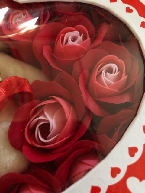 くまのマスコット付き ソープフラワー ハートボックス 薔薇  枯れないお花 < インテリア/ライフ  くまのマスコット付き ソープフラワー ハートボックス 薔薇  枯れないお花 < インテリア/ライフの
