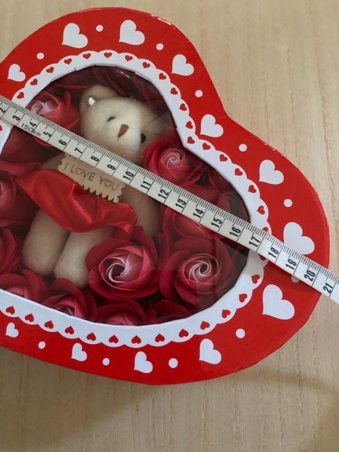 くまのマスコット付き ソープフラワー ハートボックス 薔薇  枯れないお花 < インテリア/ライフ  くまのマスコット付き ソープフラワー ハートボックス 薔薇  枯れないお花 < インテリア/ライフの